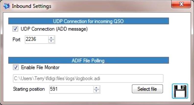 "Stop" Příchozí zprávy Zvolte možnost "Incoming" z nabídky "Settings" pro přístup k