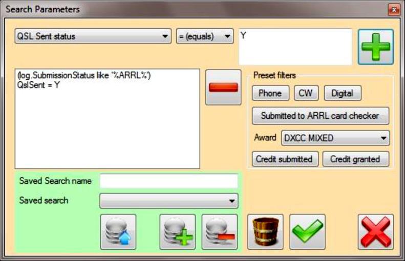 Chcete-li odstranit QSO, klepněte na tlačítko "Delete". Vyhledání zaznamenaného spojení v okně "Recent QSO (F8) ".