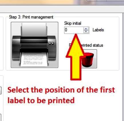 červeného kbelíku označenou "Reset Printed