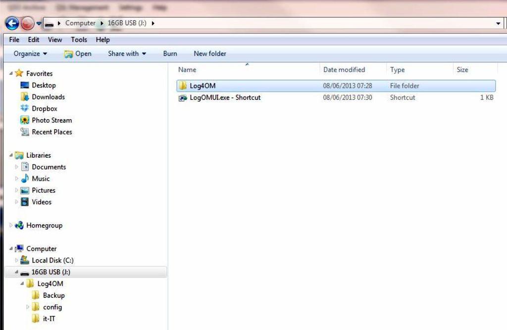 Spuštění Log4OM z paměťové karty nebo USB disku Deník Log4OM je k dispozici i v přenosné verzi, která může být spouštěna z paměťové karty či USB disku.