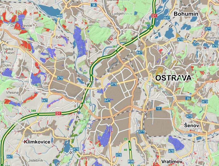 4.2 VLASTNÍ VYHODNOCENÍ ZRANITELNOSTI A RIZIK 4.2.1 LESNÍ HOSPODÁŘSTVÍ Lesy ve městě Ostrava zaujímají plochu 2476,2 ha, což je 11,5 % plochy města.