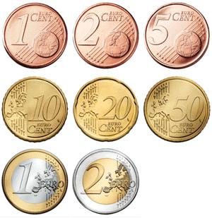 Euro (EUR nebo E) Evropská měna je společná měna Evropské unie, která je postupně zaváděná členskými zeměmi Unie. Euromince i eurobankovky byly do oběhu uvolněny 1. ledna 2002.