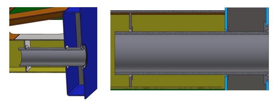 Provedení bývá formou trubek umístěných ve spodku konstrukce. Nástupní modul má 4 zvedací místa umístěná v podélníku v oblasti pod čelnicí.