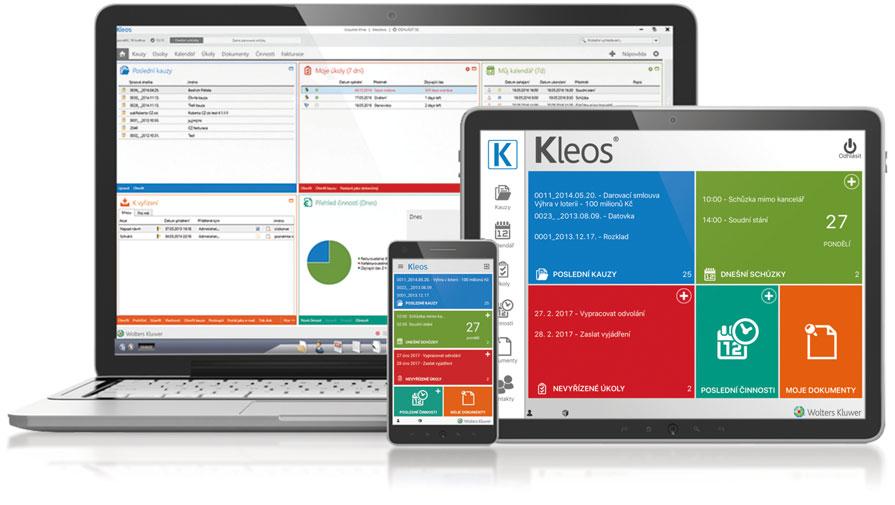 Kleos Komplexní systém pro správu advokátní kanceláře Navržen právníky pro ulehčení jejich každodenní práce S Kleosem získáte spokojené klienty a čas věnovat se důležitým věcem.