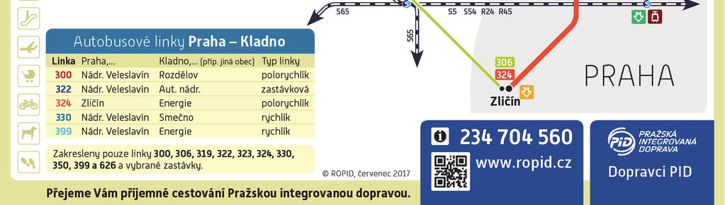 V Kladně budou linky 300, 324 a 399 vedeny až do Rozdělova, linka 330 pojede do Švermova a vybranými spoji dokonce až do Smečna, linka 322 bude ukončena na autobusovém nádraží.