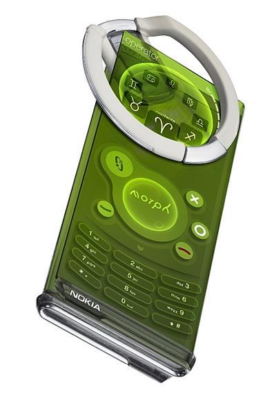 Trendy miniaturizace komunikátory: Nokia MORPH koncept na bázi nanotechnologií spojení vědy s designovým uměním smartphone může být ve tvaru náramku nebo kreditní karty - Společný projekt Nokia
