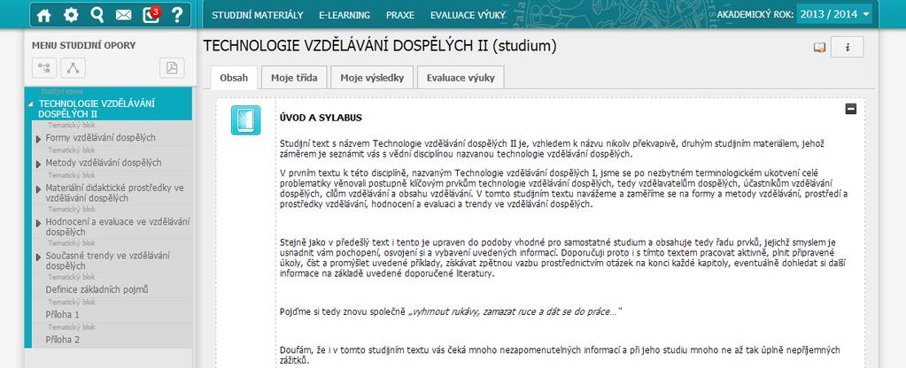 Příručka k portálu EDIS Základní informace pro studenty 6 Po kliknutí na vybraný