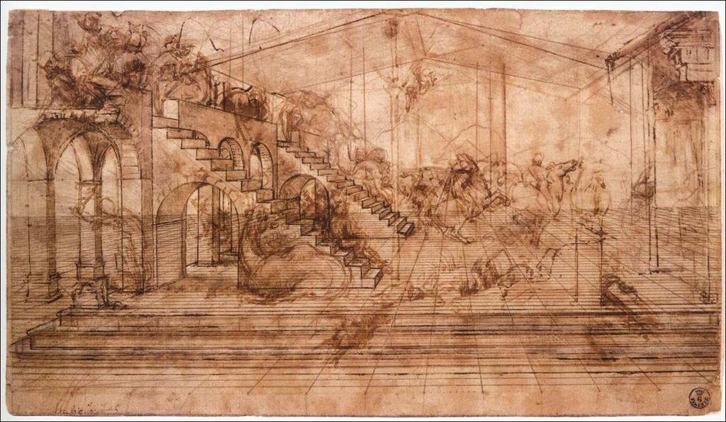 Leonardo da Vinci Leonardo da Vinci: Studie k obrazu Klane nı tr ı kra lu, pe rova kresba; Florencie, sbı rky