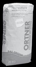Malty a omítky ӏ Ortner Haftkleber Lepící malta s hydraulickou vazbou šedé barvy určená pro použití při stavbě plášťů sálavých staveb.