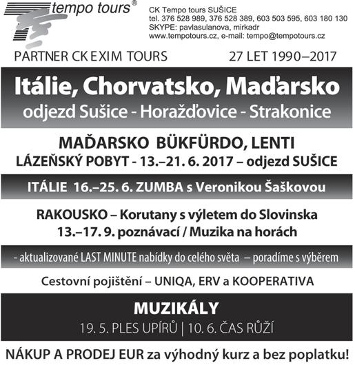 strana 10 Inzerce Sušické noviny 6/2017 VODOINSTALACE Kutil Hrádek u Sušice čištění odpadů vyvážení jímek, septiků, lapolů opravy kanalizačního potrubí a vše pro odpady nově od 1. 4.