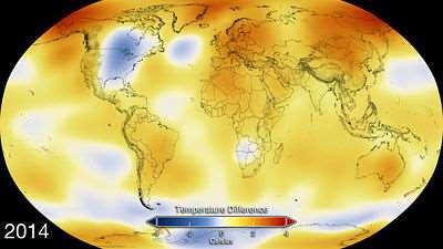 zprávách americký Národní úřad pro letectví a vesmír (NASA) a Národní úřad pro ovzduší a oceány (NOAA).