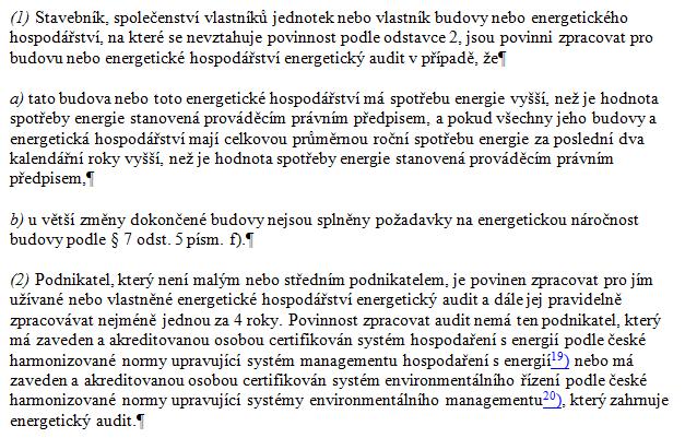 9 ENERGETICKÝ AUDIT legislativa - detail všichni