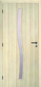 Nestárnoucí design dveří Vkusná kombinace dřevěného dekoru a skla Dlouholetý bestseller, oblíbená volba mnoha domácností Vysoká odolnost povrchu pro snadnou údržbu Široká škála povrchů imitujících