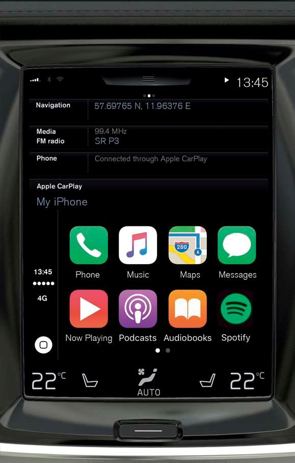 APPLE CARPLAY* 05 Funkce Apple CarPlay umožní používat určité aplikace v telefonu iphone přes vozidlo např. k přehrávání hudby nebo k poslechu podcastu.