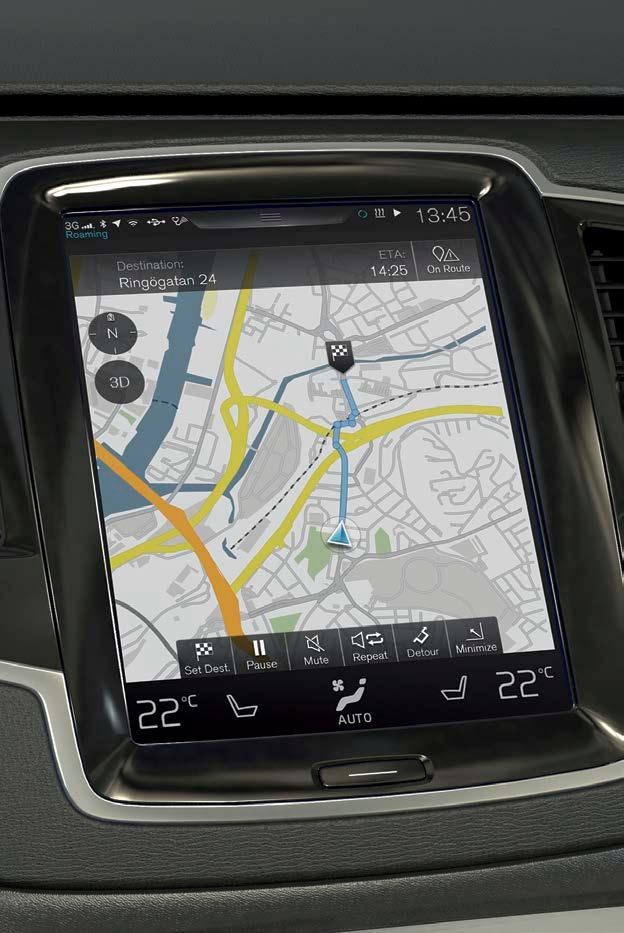 NAVÁDĚNÍ POMOCÍ SYSTÉMU SENSUS NAVIGATION* Ve výchozím zobrazení středového displeje zvolte dílčí zobrazení Navigace. Zadání cíle pomocí adresy: 1. Stiskněte - Nast cíl.