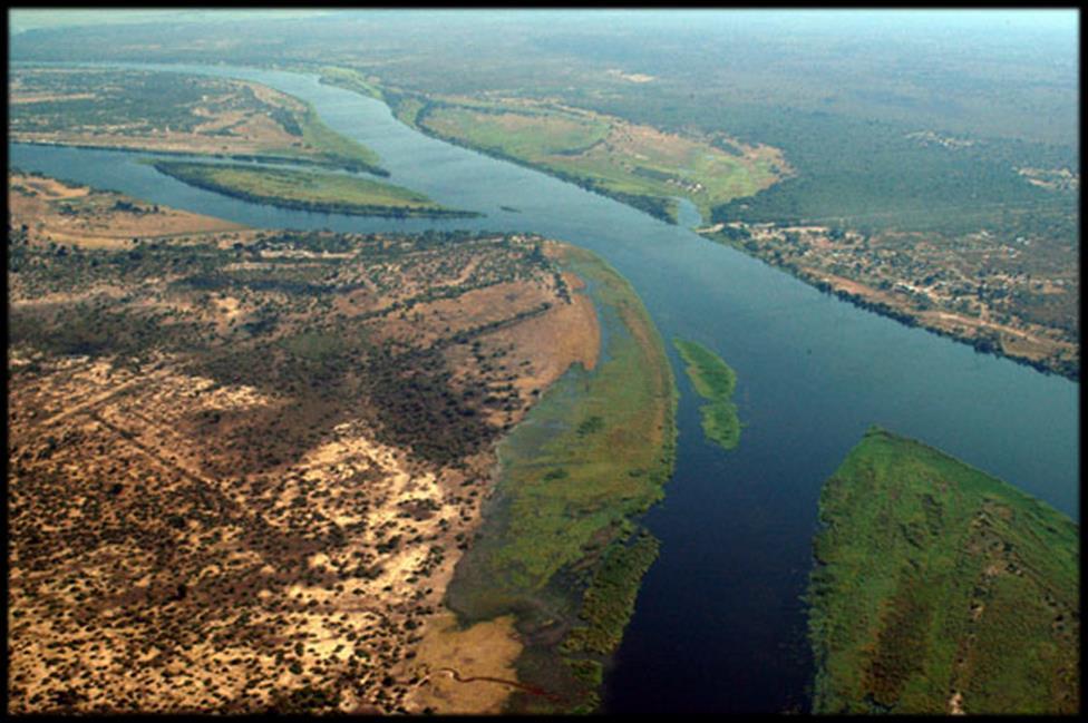řeka Zambezi rozlehlá