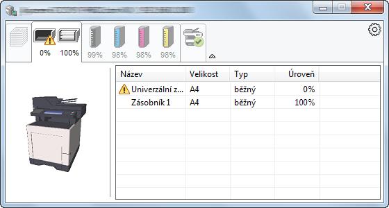 Tisk z počítače > Status Monitor Karta Průběh tisku Zobrazí stav tiskové úlohy.