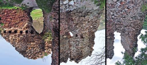 století došlo v posledních letech ke dvěma výrazným destrukcím líců nad stropními trámy, a tím k dalšímu zhoršení statiky celé stavby (a, b).