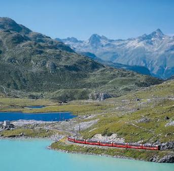 Švýcarsko ŠvÝCarSkÉ železniční DOBrODružSTvÍ 1 6denní zájezd Lago Bianco v průsmyku Bernina Rigi Vitznau Hotel Ochsen 1. den: Odjezd večer. 2. den: V noci průjezd Německem do Švýcarska.