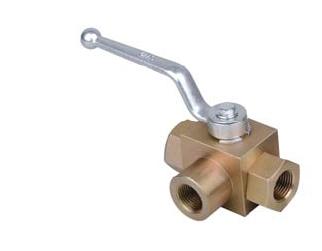 KHB3K hydraulický trojcestný kulový kohout Hydraulické kulové kohouty 3-cestné se nejčastěji používají při rozvodu hydraulické kapaliny jako regulační armatura.