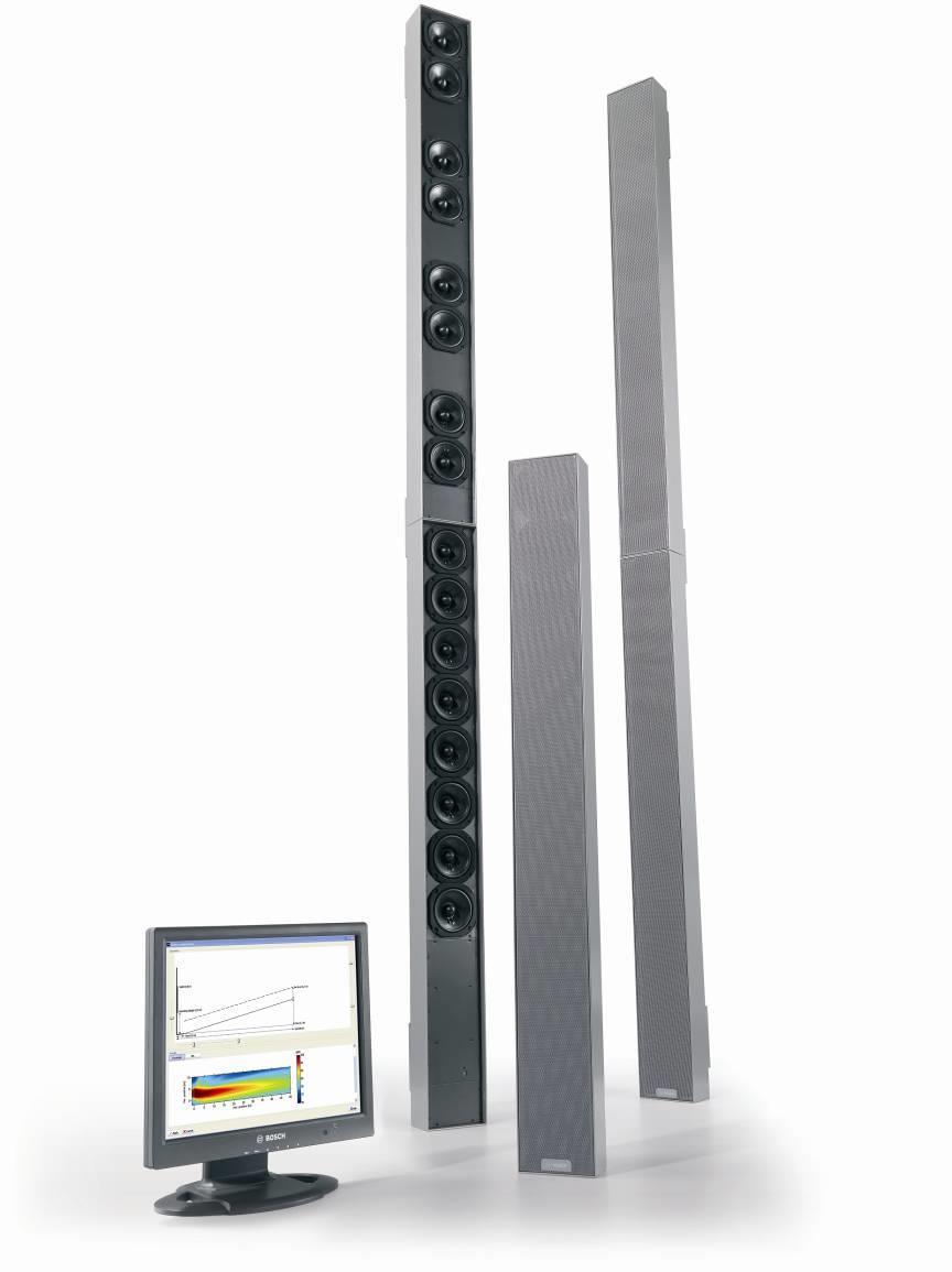 Line Array Excelentní zvukové vlastnosti Směrovatelná charakteristika vyzařování Ekvalizace zvuku Modulární koncept Dosah až 50m Volitelný modul CobraNet Snadná instalace Decentní vzhled