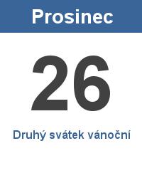 Druhý svátek vánoční 26.12.