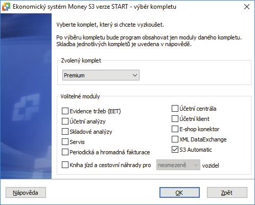 2017 Solitea Česká republika, a.s. START verze Ve verzi Money S3 START můžete používat S3 Automatic libovolně, dokud nepřekročíte ve zvolené agendě povolené limity verze START.