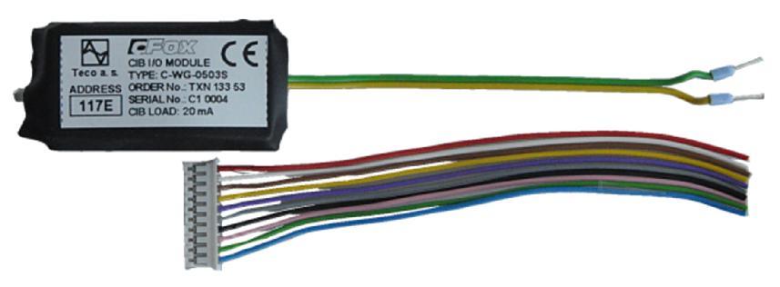 PŘEVODNÍK NA SBĚRNICI WIEGAND C-WG-0503S Univerzální modul s kombinací vstupů, výstupů, komunikační linky Wiegand a integrovaného zdroje 12 V DC.