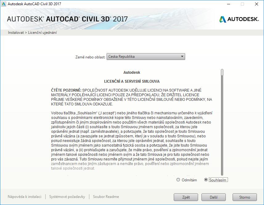 Instalační příručka AutoCAD Civil 3D 2017 2.