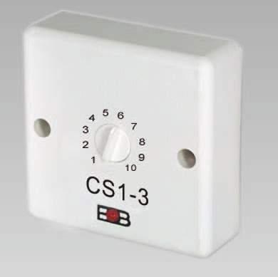 Časové spínače na istalační krabice Schéma zapojení: CS1-1 Obj.č. - 0111 Pro spínání ventilátorů koupelen, WC a jiných prostor.