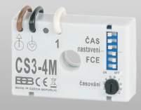 Časové spínače univerzální CS3-4M Obj.č. - 0135 Multifunkční polovodičový časový spínač Pro ovládání odporové (žárovky) a indukční zátěže (ventilátory). V zapojení BEZ NULOVÉHO VODIČE.