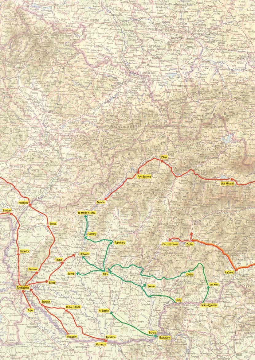 188 Mapa p edpokládaného postupu