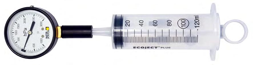 Nastavovací šroub pro nastavení atmosférického tlaku, rozlišení 1 hpa, přetlak max. 2000 hpa.