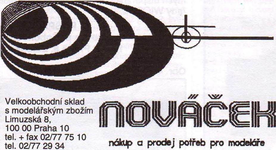 10 ccm, rozpětí 1690 mm, cena 2880 Kč (hotový model za 5350 Kč) DALOTEL - sport, maketa akrob. letadla na mot. 6.