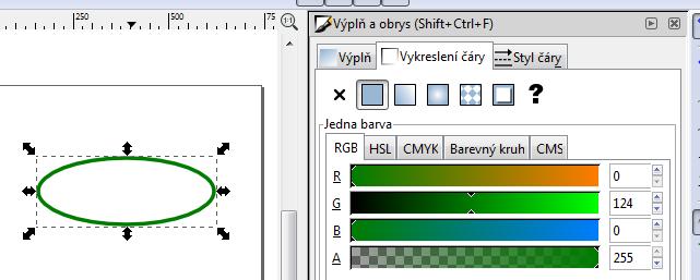 5. Vlití textu do rámce 1. Pomocí nástroje Tvorba kruhů, elips a oblouků nakreslete elipsu. 2.