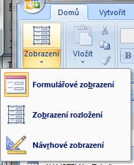 1) Formulářové zobrazení je Zobrazení pro úpravu dat ve formuláři, tedy je to finální podoba formuláře, která již slouží ke svému účelu, tedy editaci záznamu.