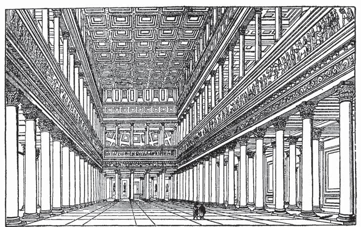 18. Trajan s Basilica, 110 AD, Trajan s Forum, Rome. Repro: CANINA, L.: Gli edifizj di Roma antica cogniti per alcune reliquie. Roma 1848 1856, Vol. 2, tab. 123. taneously ordinary men.
