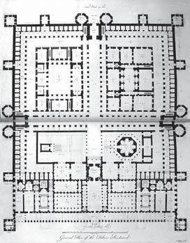 26. Diocletian s Palace at Split, ca. 300. Vestibule of the imperial residence is below, on the north-south axis. Repro: ADAM, R.