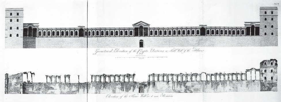 5. Diocletian s Palace at Split with a porticoed façade in the entire length of the seaside front between the corner risalits. Repro: ADAM, R.
