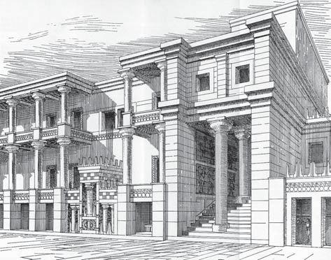 41 Plečnik opened the longer sides of the Column Hall with large arcades, so that cars could drive through or the Castle guard could traverse it on its march from the 1 st to the 2