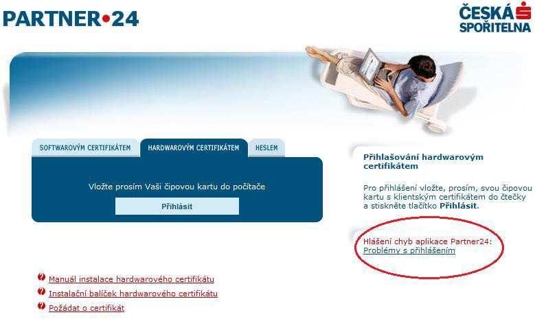 10. Error message resolution You are advised to view the FAQ document, located on the login page of www.partner24.cz under the link Trouble Logging In (https://partner24.csas.cz/stat/faq.pdf).
