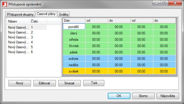 Editaci časových hodnot lze provádět buď myší (pomocí tlačítek zobrazených ve vybraném poli) nebo klávesami + a na numerické klávesnici (přičítání a odečítání hodin, s klávesou SHIFT minut). Obr. 3.