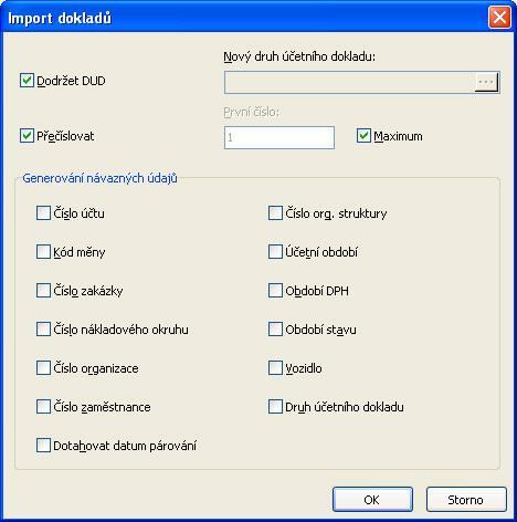 Import do účetního deníku Nabídka Import slouží k importu účetních dokladů ze souboru v textovém tvaru ve formátu definovaném pro program HELIOS Orange.