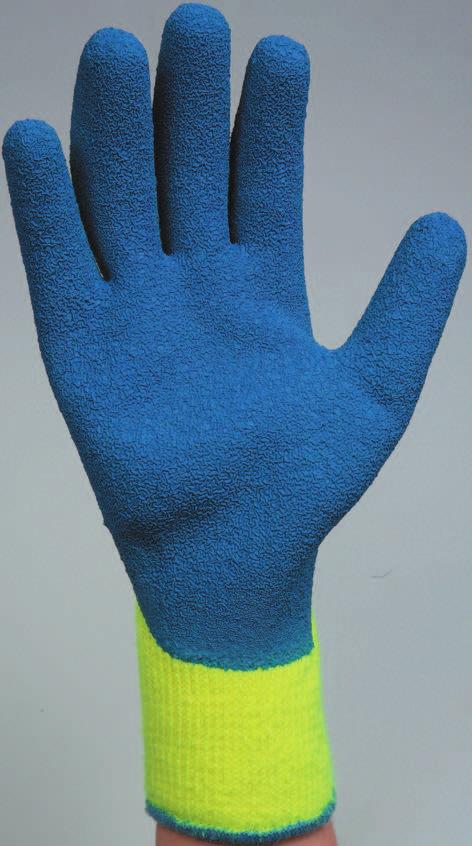 Seamless knitted gloves with elastic wrist,