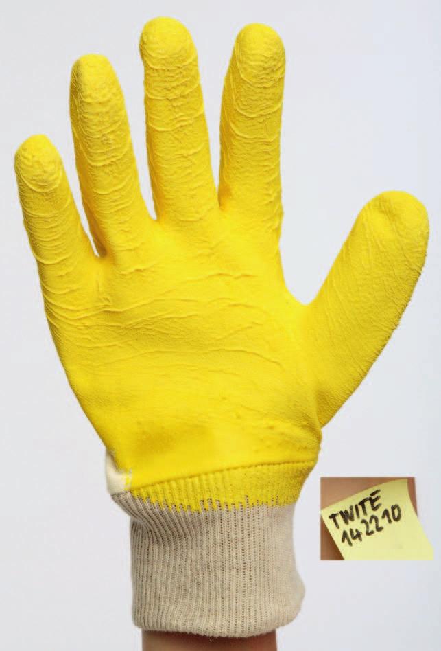 protiskluzná úprava povrchu dlaně a prstů Sewn cotton gloves with
