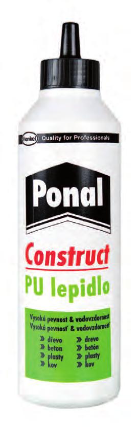Ponal Construct PUR Leim Polyuretanové konstrukční lepidlo pro lepení různých materiálů ke dřevu.