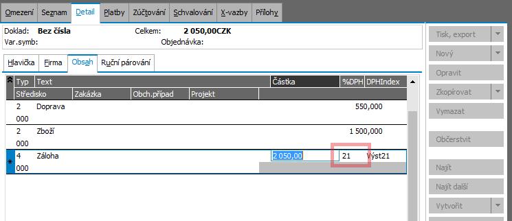 1 Objednávka přijatá 5 EET 6 2 4 