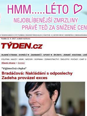 Bradáčová: Nakládání s odposlechy Zadeha provázel exces Lenka Bradáčová Daniel Korte Kateřina Šulová Zadehovy ČTK Zadehovými února poprvé trestní oznámení Unie obhájců.