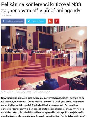 Luboš Dörfl Jana Sváčka Nejvyššího soudu v Brně opřel do správního soudnictví. Podle Romana Fialy nyní správní řízení zasahuje do všech oblastí.