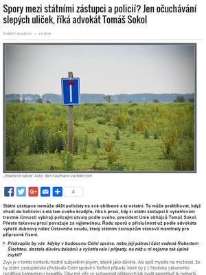 Autor: Robert Malecký Rubrika: Nezařazené 4. srpna 2016, 6:53 Spory mezi státními zástupci a policií?
